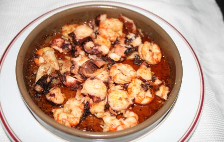 Pulpo con gambas