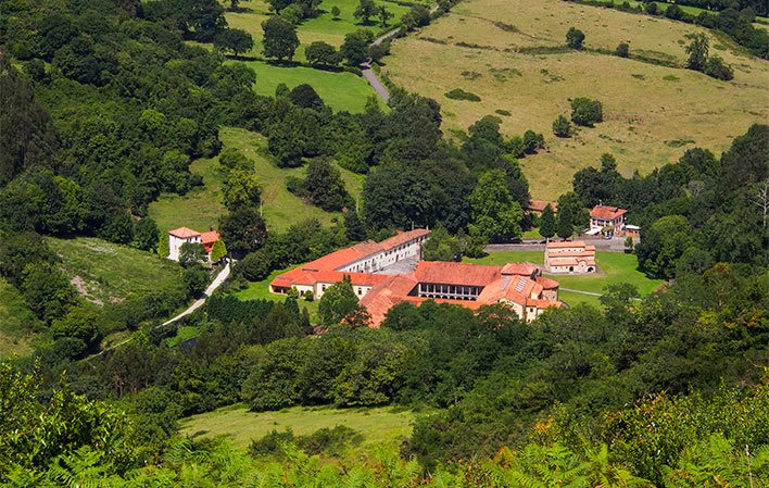 Vista del Conjunto Monumental de Valdediós