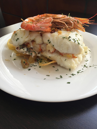 Cachopo de merluza del restaurante La Casona de Rey