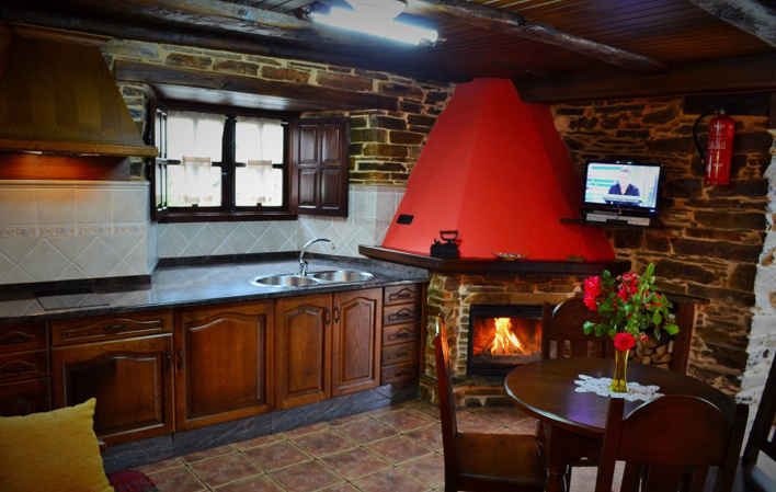 Apartamento rural Freixe I chimenea