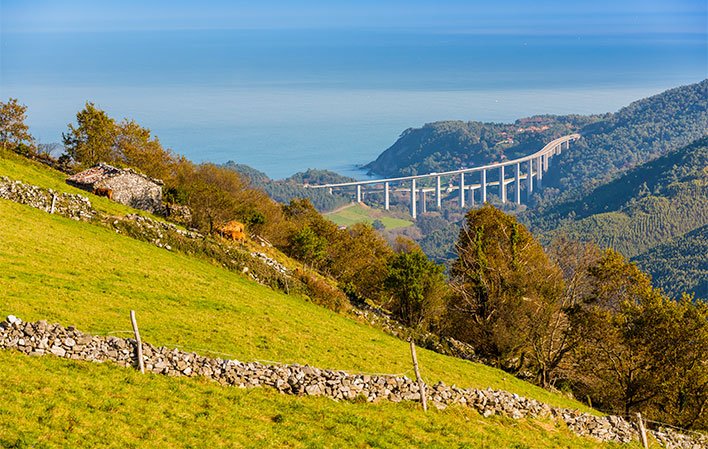 Viaducto de la Concha Artedo desde Brañaseca